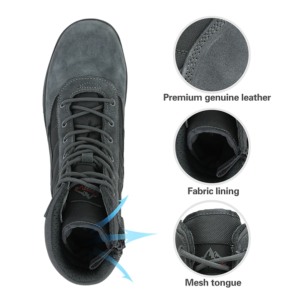 Men's Comfortable Military Tactical Boots - DARK GREY - 2